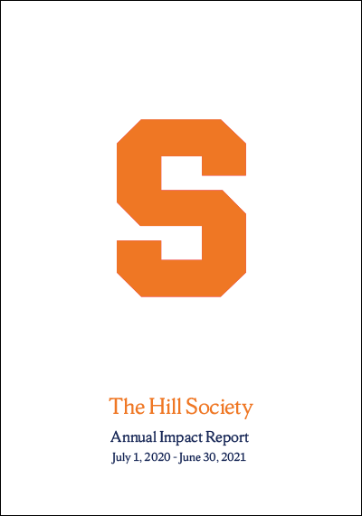 The Hill Society 2021 Impact Report cover displayed in a new window