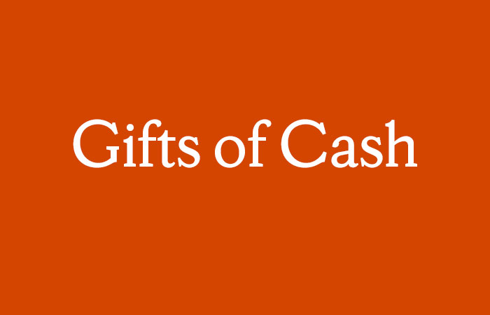 Gifts of Cash