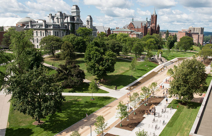 Aerial photo of the Einhorn Family Walk