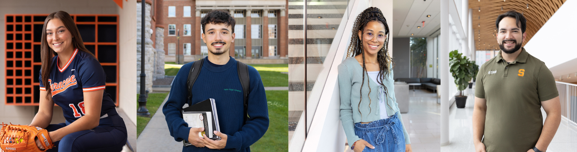 Collage of four students