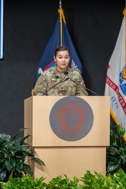 Army ROTC student Isabella Lee ’22