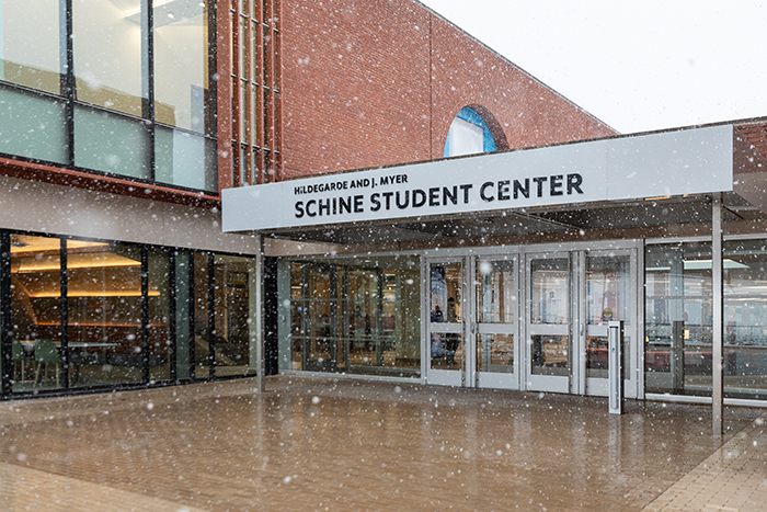 Schine Student Center front doors