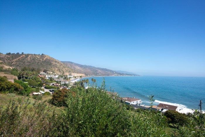 View from the Clark family estate in Malibu, California